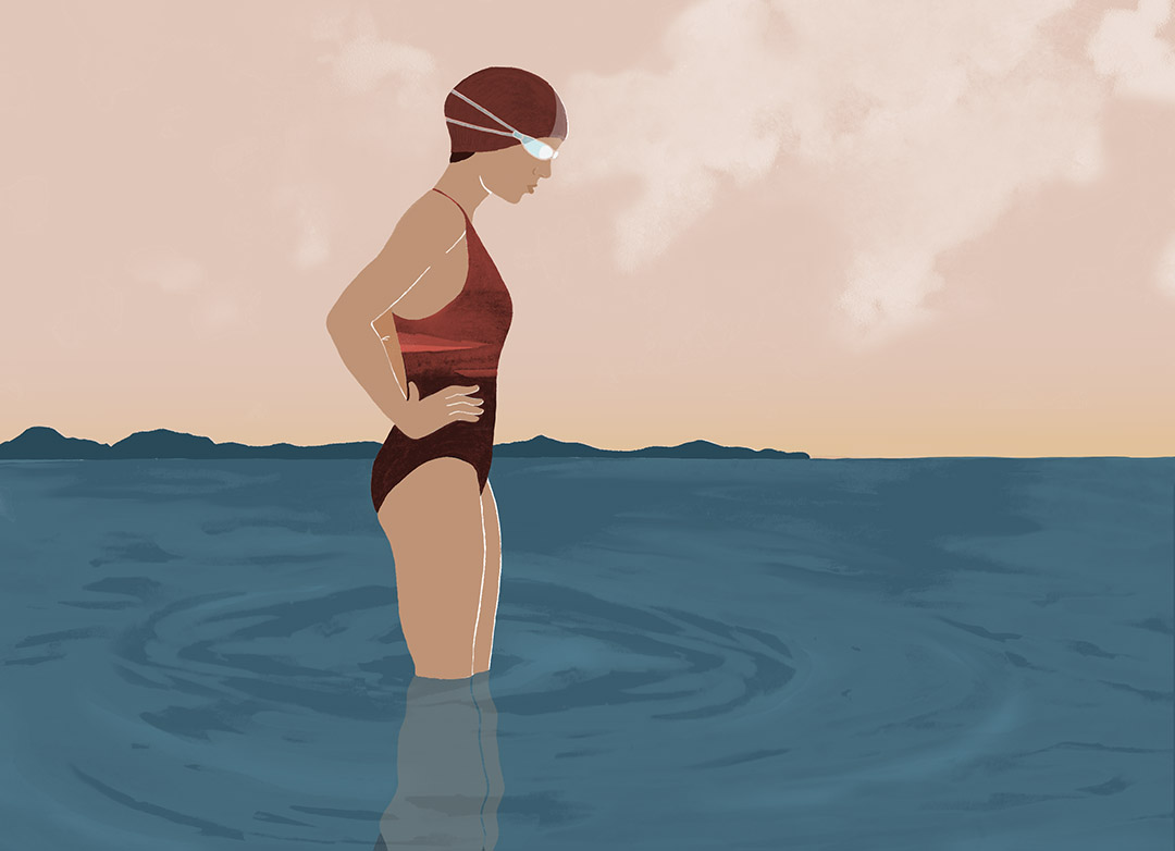 Illustration, Editorial, Sport, Swimming, Travel, Beach