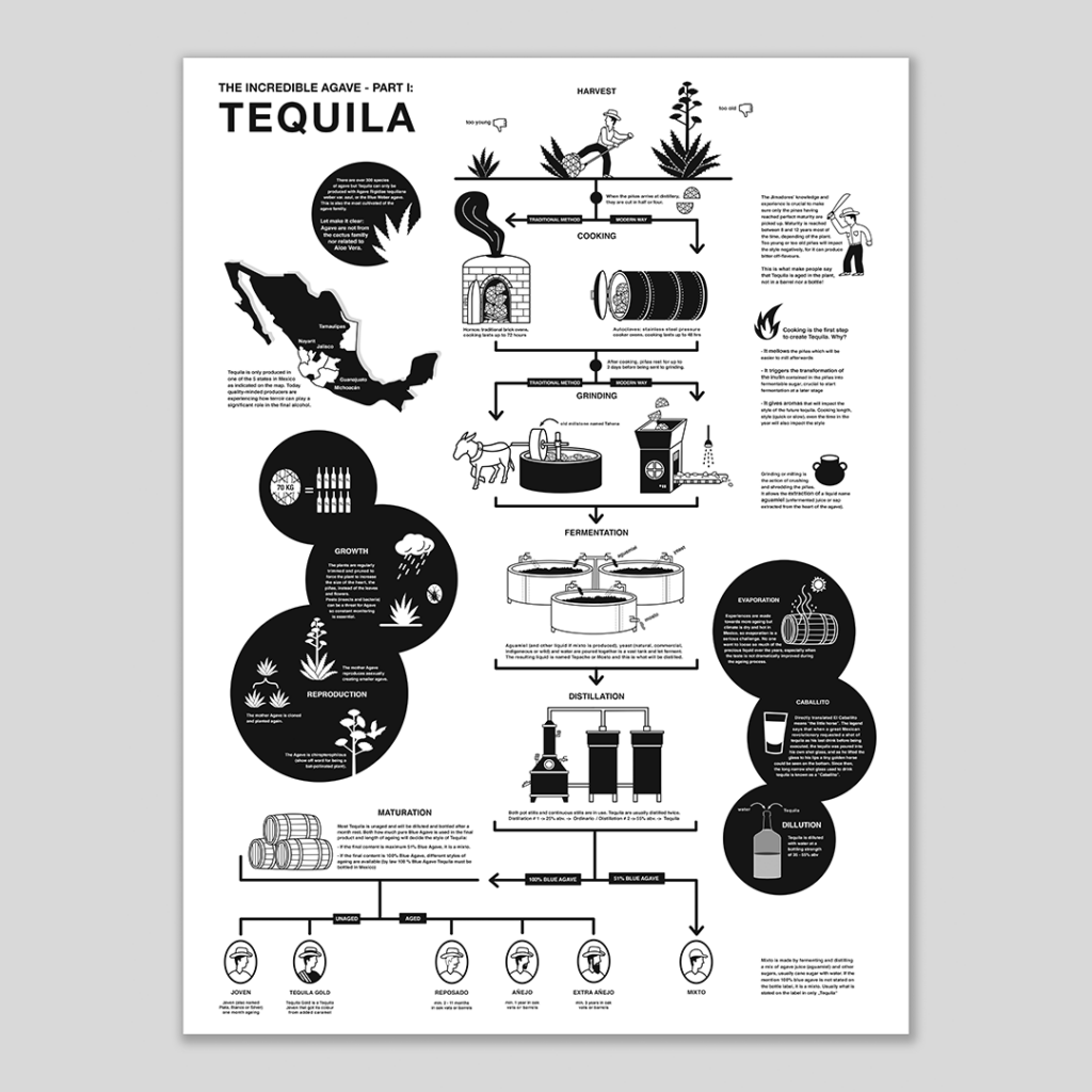 Illustration, Infographic, Spirits, Tequila