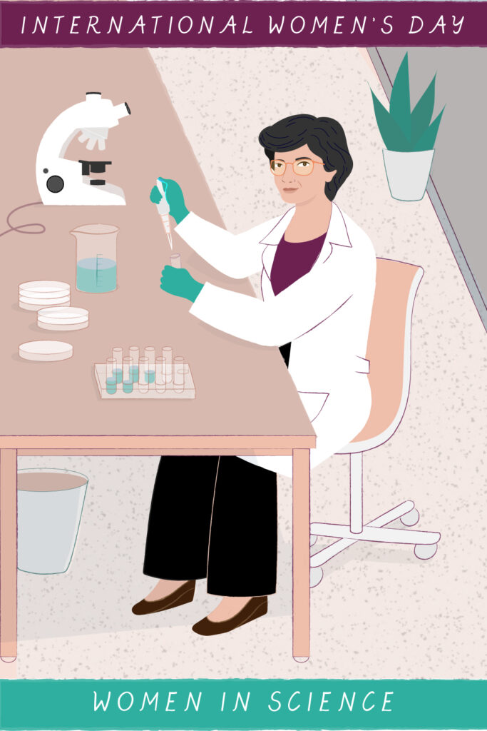 women in science, costa rica, microbiology, ucr, IWD, international women's day, illustration, vector illustration, editorial illustration, women entrepeneurs, women empowerment, women supporting women, celebrate women, cooperation, mentor, gründerin, kooperation, entrepreneurin, unternehmerin, selbständig, selbständigen frauen, gemeinsam stark, magazine illustration