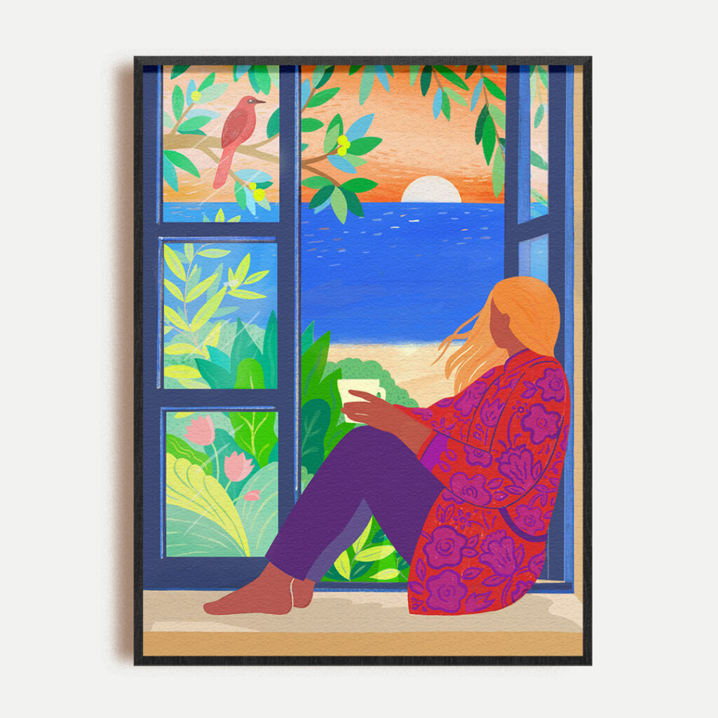 Top illustrator, Berlin, Wellness, Life Work Balance, Ana Briceno, Pro Create Art, Wall art, Poster design